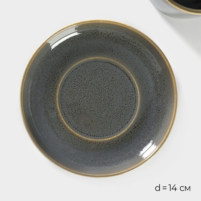 Чайная пара фарфоровая Magistro Fog, 2 предмета: чашка 250 мл, блюдце d=14 см Чайная пара фарфоровая Magistro Fog, 2 предмета: чашка 250 мл, блюдце d=14 см