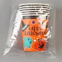 Стакан одноразовый бумажный Happy Halloween, 250 мл, набор 6 шт., на Хэллоуин