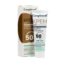Солнцезащитный крем для ежедневной защиты от солнца Compliment матирующий, 50 мл