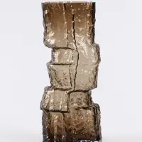Ваза «Гоэтано», 30×13 см, стекло, коричневая