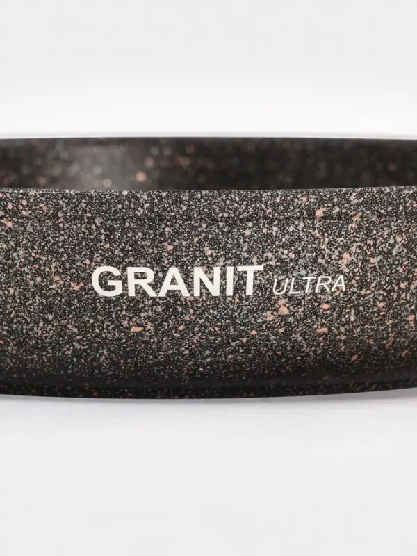 Сковорода KUKMARA Granit Ultra original, d=22 см, пластиковая ручка, антипригарное покрытие, литой алюминий, коричневая