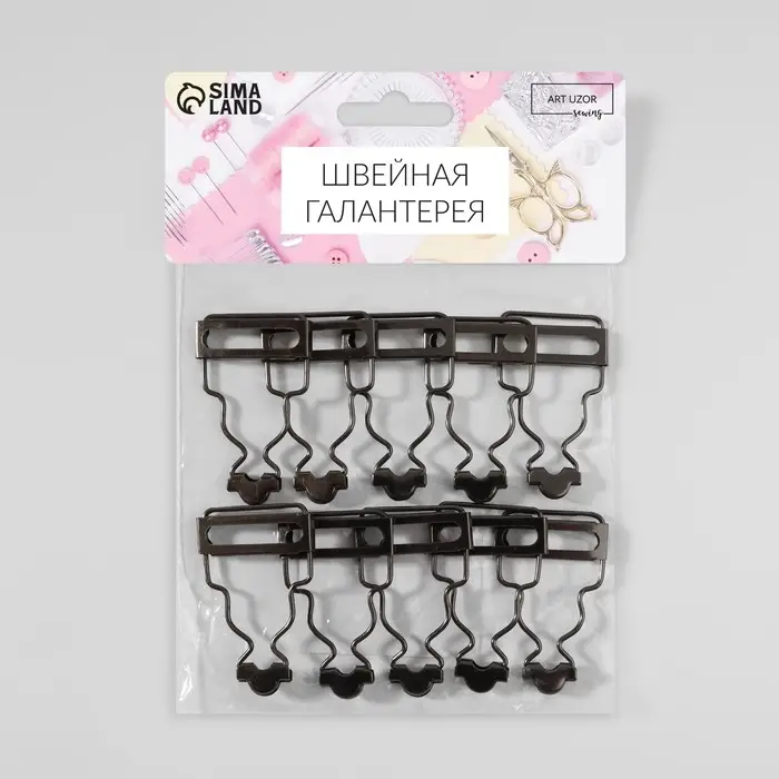 Застёжка для комбинезона, 27 мм, 10 шт., цвет чёрный никель Застёжка для комбинезона, 27 мм, 10 шт., цвет чёрный никель