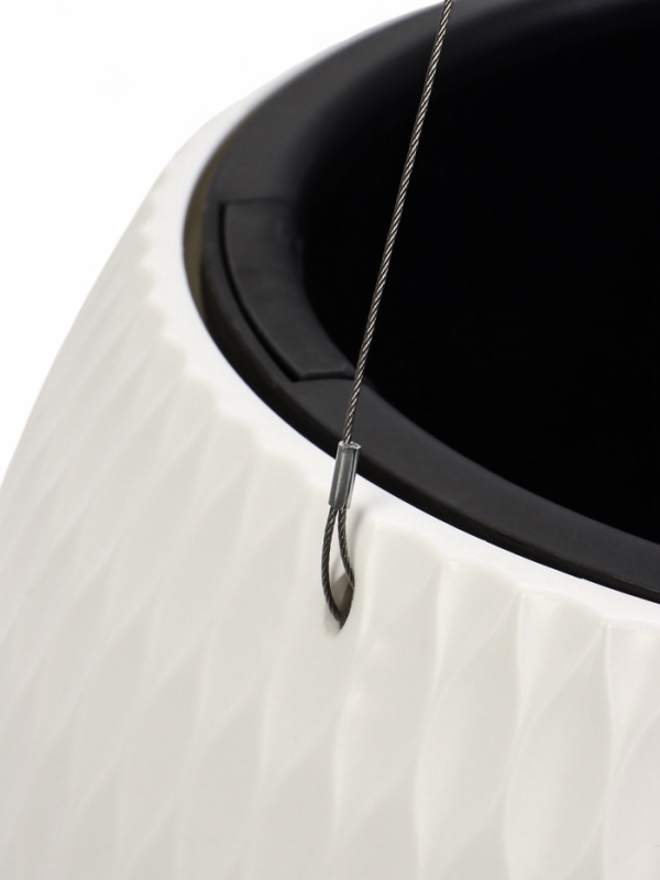 Кашпо "Жемчужина" 7л подвесное, белый