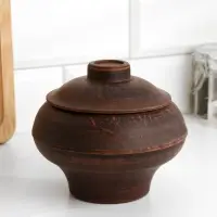 Горшок для жаркого &laquo;Гладкий&raquo;, 600 мл., 13&times;14 см, красная глина