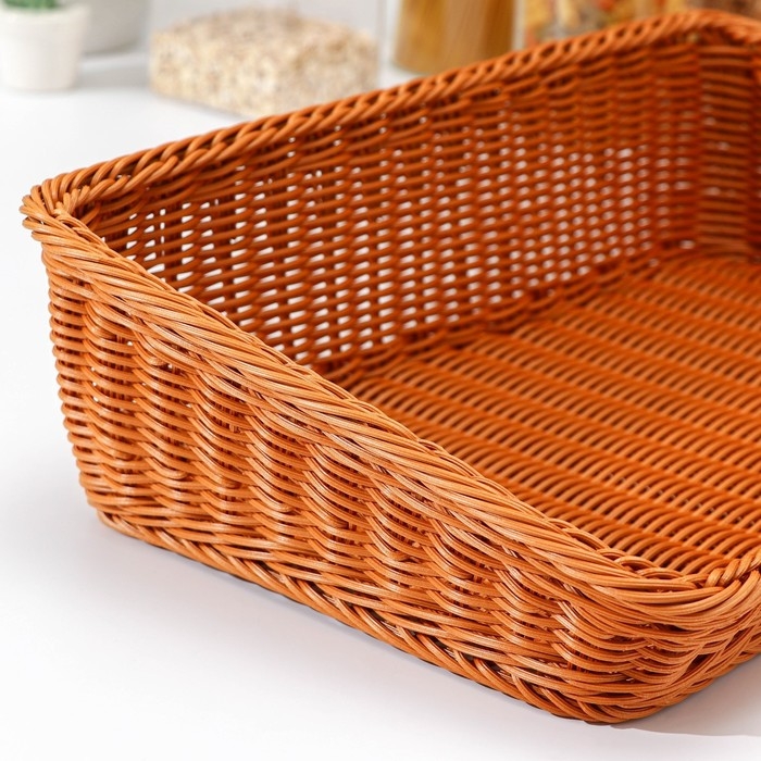 Корзина для продуктов Доляна, 45×29×12 см, цвет коричневый Корзина для продуктов Доляна, 45×29×12 см, цвет коричневый