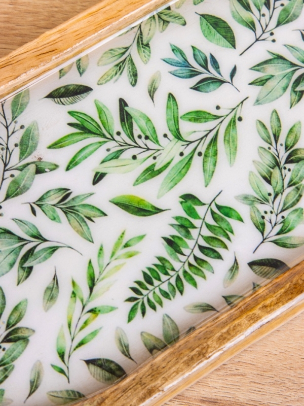 Набор розеток на подносе  Набор розеток на подносе "Оливковая ветвь" (3 шт) дерево манго 33,5х13х6,5 см