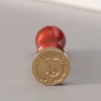 Печать для сургуча с пластиковой ручкой &laquo;Венок с буквой J&raquo;, 2.5&times;2.5&times;6.3 см