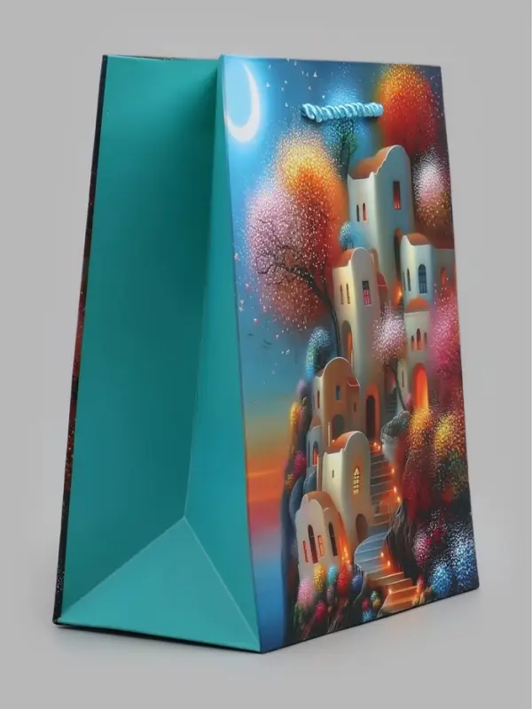 Пакет подарочный ламинированный "Город", S 18 x 23 х 10 см