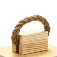 Фонарь декоративный, 9&times;9&times;18 см, деревянный, цвет натуральный