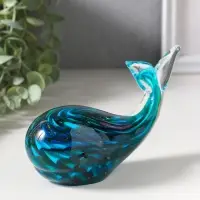 Сувенир стекло "Кит" под муранское стекло 6х16,5х9,8 см