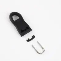 Язычок - пуллер для молнии, съёмный, 4.4&times;1.6 см, 10 шт., чёрный