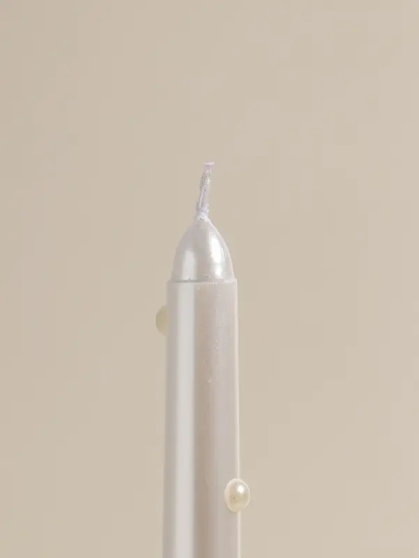 Набор свечей античных, 2,3х30 см, 2 шт "Белый жемчуг" 7,5х33,5х2,5 см