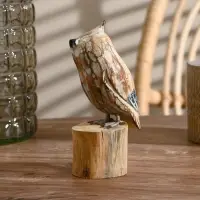 Cувенир «Сова на пеньке», 18 см, дерево
