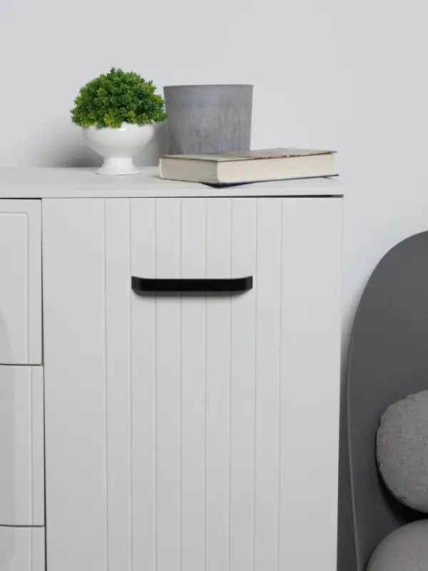 Ручка-скоба мебельная ТУНДРА РС109, м/о 160 мм, черная, 4 шт.