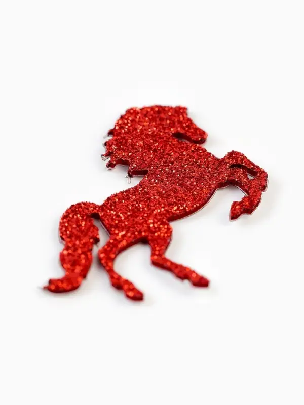 Декор Декор "Лошадки" на клеевой основе, цвет красный, набор 6 шт.