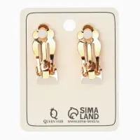 Серьги клипсы для ушей QF &laquo;Змейка&raquo;, цвет золото