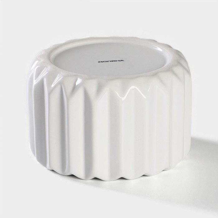 Банка для хранения сыпучих продуктов Доляна &laquo;Золотое крыло&raquo;, 550 мл, 12&times;14 см, керамическая, цвет белый