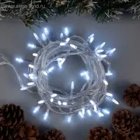 Гирлянда &laquo;Нить&raquo; 10 м с насадками &laquo;Игла&raquo;, IP20, прозрачная нить, 100 LED, свечение белое, 8 режимов, 220 В