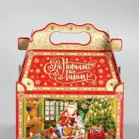 Подарочная новогодняя коробка «Атмосфера», для сладких подарков, 20×12×19 см Подарочная новогодняя коробка «Атмосфера», для сладких подарков, 20×12×19 см