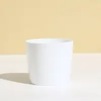 Кашпо для цветов, d=10 см, 0.5 л, пластик, белое