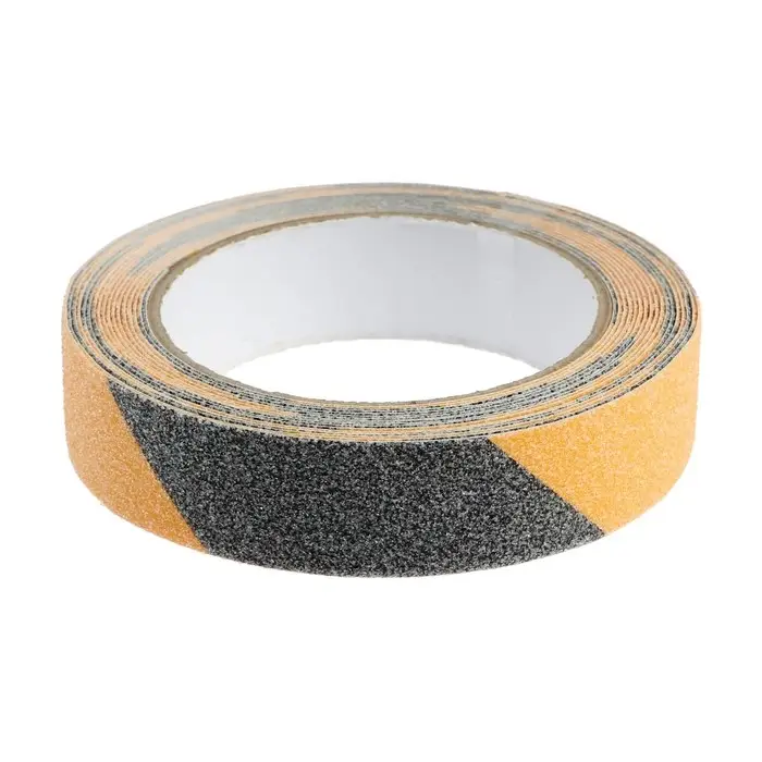 Лента клейкая ТУНДРА, противоскользящая, черно-желтая, 25 мм &times; 5 м