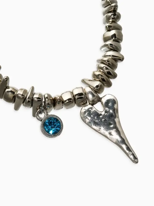 Браслет "Стиляшка" крошка, цвет голубой в серебре