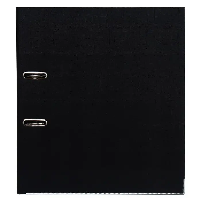 Папка-регистратор А4, 75 мм, Lamark, ПВХ, двухстороннее покрытие, металлическая окантовка, карман на корешок, собранная, черный/черный Папка-регистратор А4, 75 мм, Lamark, ПВХ, двухстороннее покрытие, металлическая окантовка, карман на корешок, собранная, черный/черный