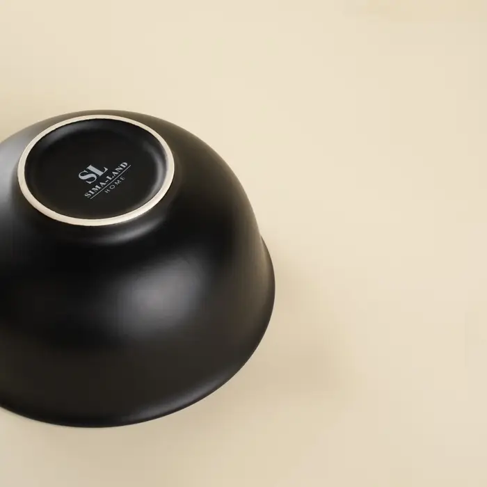 Салатники SL Home &laquo;Дарк&raquo;, 750 мл, d=15 см, набор 2 шт., фарфор, чёрные