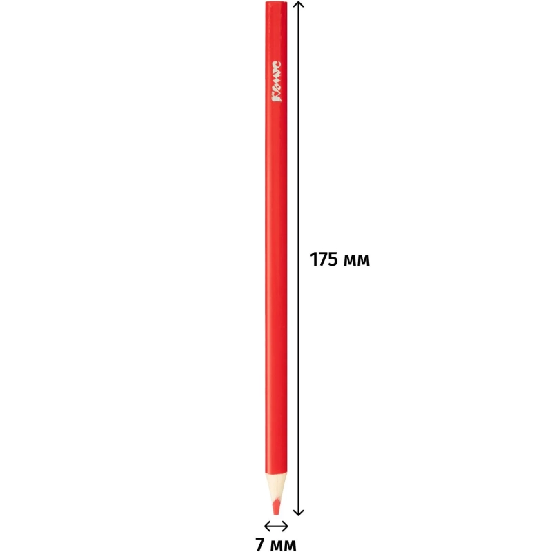 Карандаши цветные 6 цв/наб, 3-гранные Комус Класс Максики классические