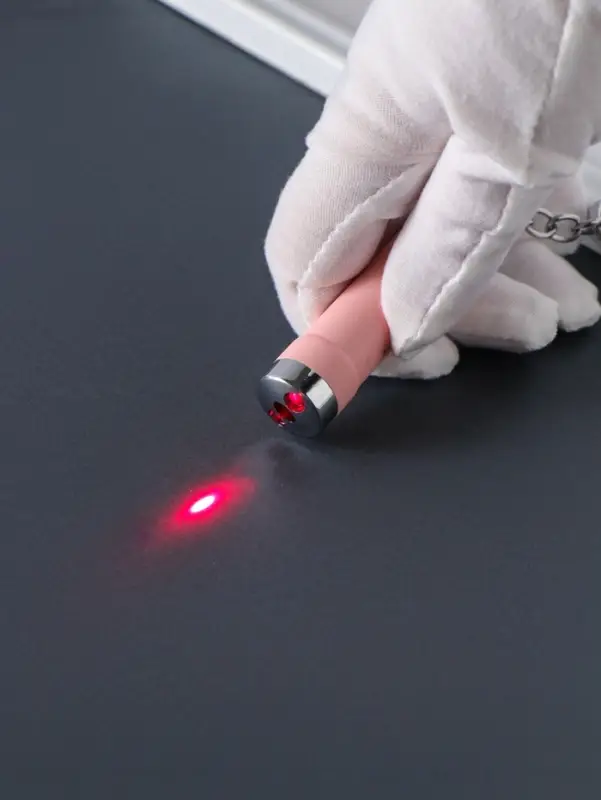 Фонарик-лазер брелок для ключей на кольце "Пастель" USB 4 режима МИКС 1,7х1,7х8 см