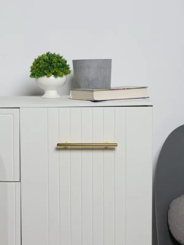 Ручка рейлинг ТУНДРА BISTRO, d=12 мм, м/о 128 мм, цвет золото