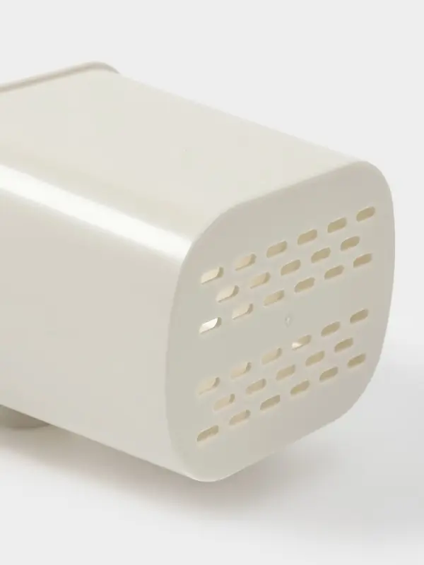 Стакан для зубных щёток на вакуумной присоске, пластик, 9&times;7.7&times;19 см, белый