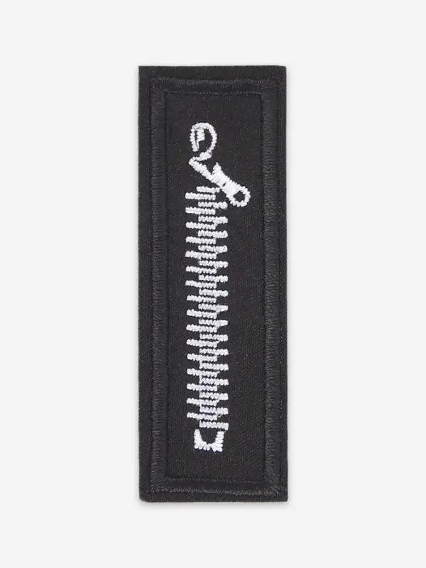 Термоаппликация молния 6*2,1см (наб 10шт цена за наб) черный/белый АУ