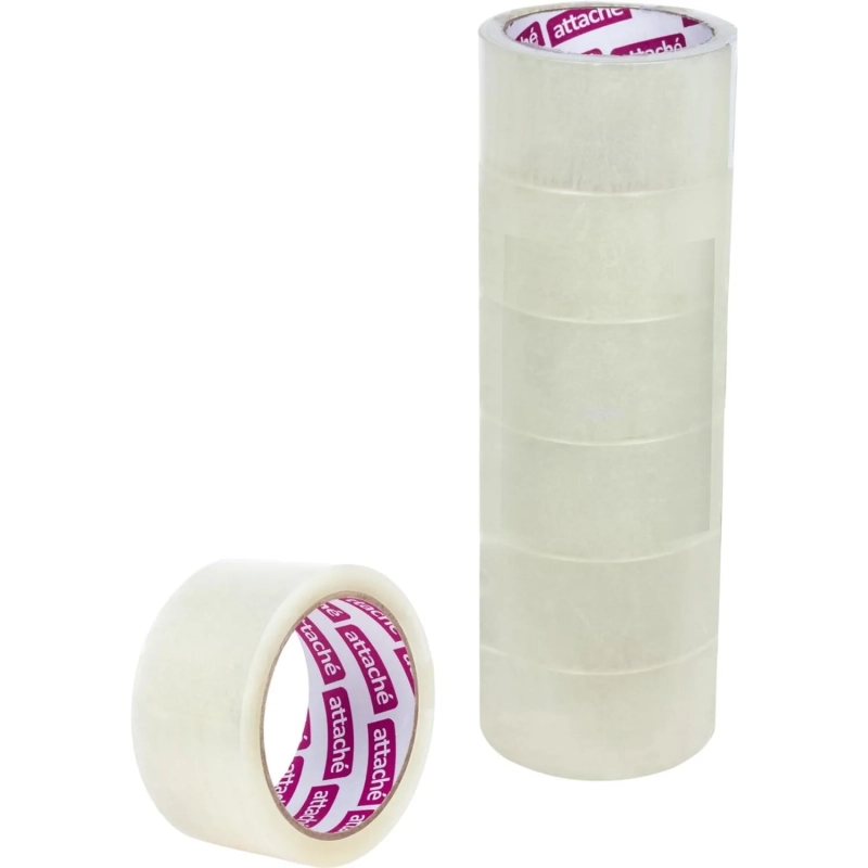 Клейкая лента упаковочная ATTACHE 48мм х 60м 45мкм прозрачная (6 шт/уп)