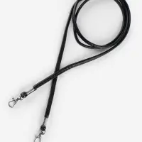 Ручка-шнурок для сумки, с карабинами, 120&times;0.6 см, чёрная