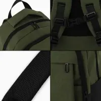 Рюкзак, 27*13*38,5 см, 2 отд 4н/карм, Комби, Водонепрон. дно, зеленый/черн