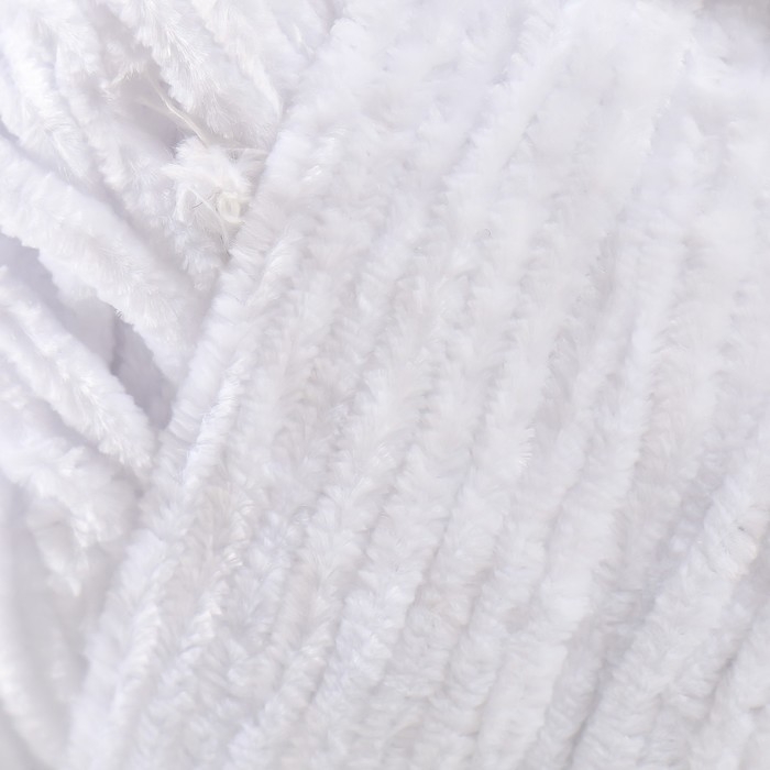 Пряжа Пряжа "Velour" 100% микрополиэстер 170м/100г (840 белый)
