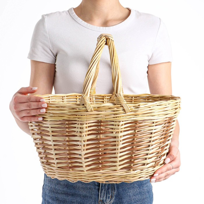 Корзина &laquo;Пикник&raquo;, дно:32&times;15 см, верх:42&times;28 см, H=21/37 см, лоза