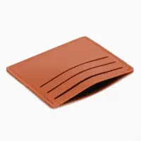 Картхолдер, на 6 карт, отделение для купюр, рыжий