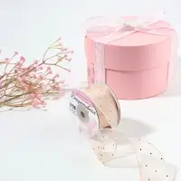 Лента капроновая, со стразами, 38 мм × 9,1 ± 0,5 м, цвет розовый