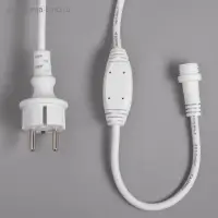 Гирлянда &laquo;Занавес&raquo; 2&times;3 м, IP65, УМС, белая нить каучук, 600 LED, свечение синее, 220 В