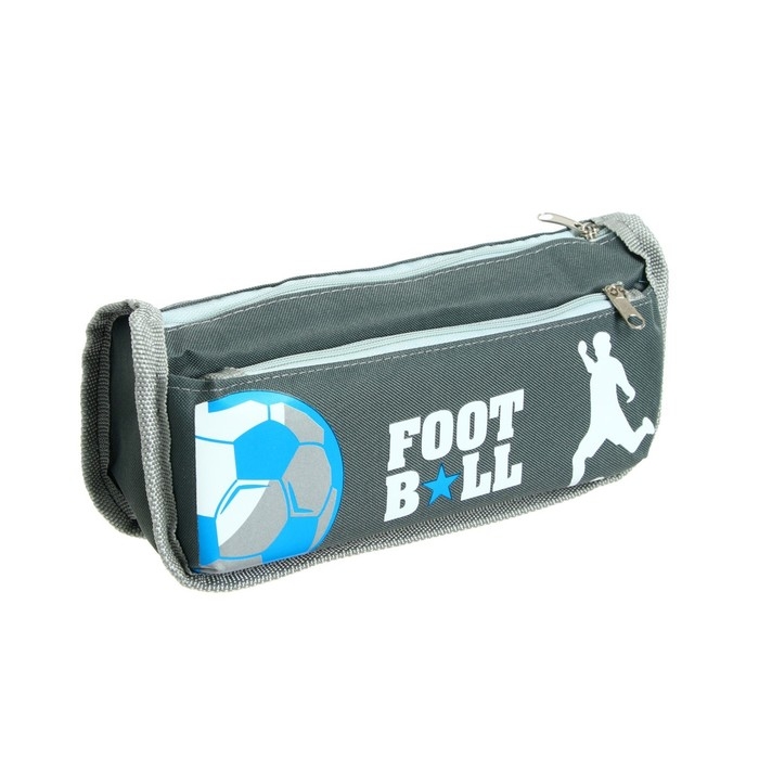 Пенал школьный на молнии 2 отделения Пенал школьный на молнии 2 отделения "Футбол", МИКС