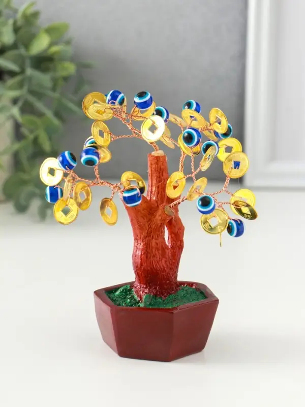 Бонсай декоративный &laquo;Денежное дерево&raquo;, 16 глазок, 32 монеты, 16&times;6.7&times;5.2 см