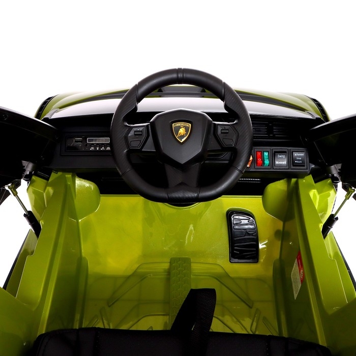 Электромобиль Lamborghini SIAN, EVA колёса, кожаное сидение, цвет зелёный Электромобиль Lamborghini SIAN, EVA колёса, кожаное сидение, цвет зелёный