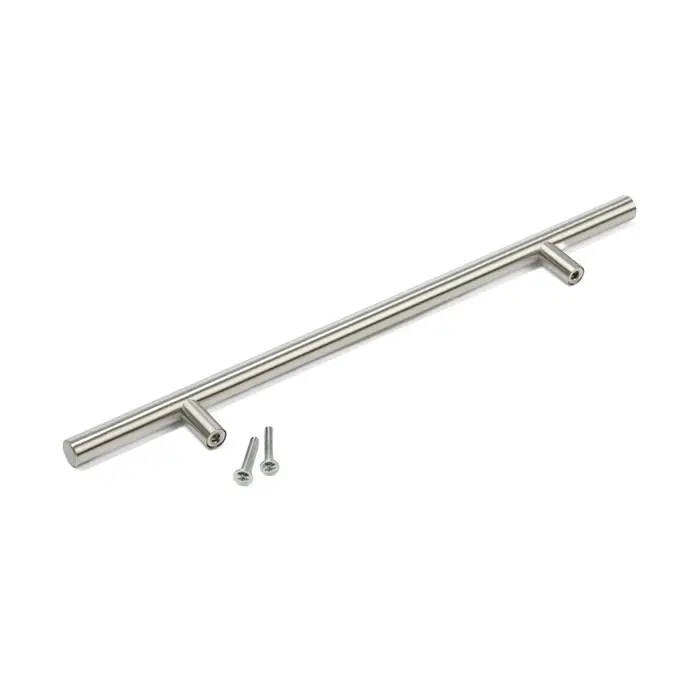 Ручка рейлинг ТУНДРА, нерж. сталь, d=12 мм, м/о 192 мм, цвет никель, фасовка 500 шт.