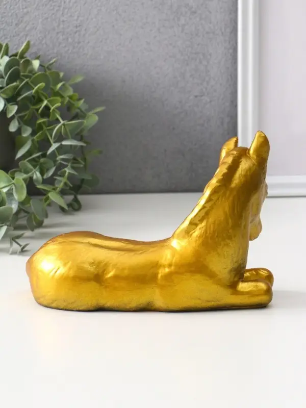 Фигура «Лошадь» 12.5×20×10 см, позолота