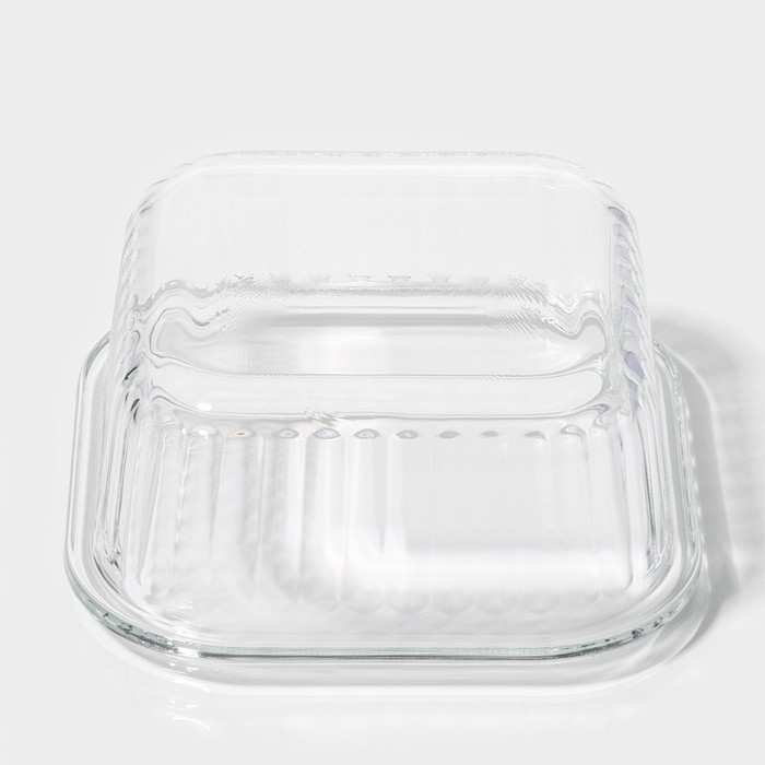 Контейнер для еды из жаропрочного стекла Доляна «Шиаду», квадратный, 520 мл, 13×6,5 см
