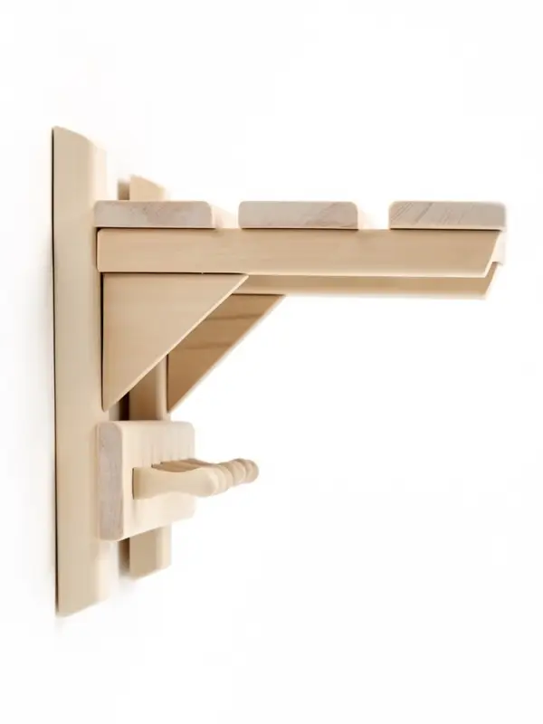 Полка - вешалка "Сосновская №1" 7 крючков 79х27х29 см