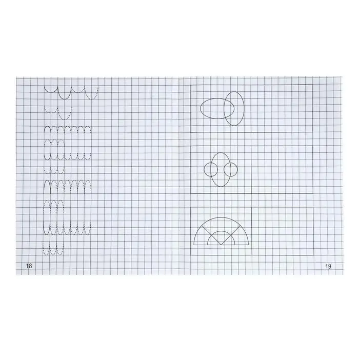 Рабочая тетрадь «Дошкольные прописи в клетку», часть 2
