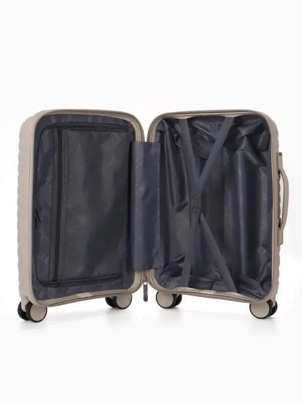 Чемодан на съёмных колёсах, 18", кодовый замок, 33&times;16&times;49 см, бежевый